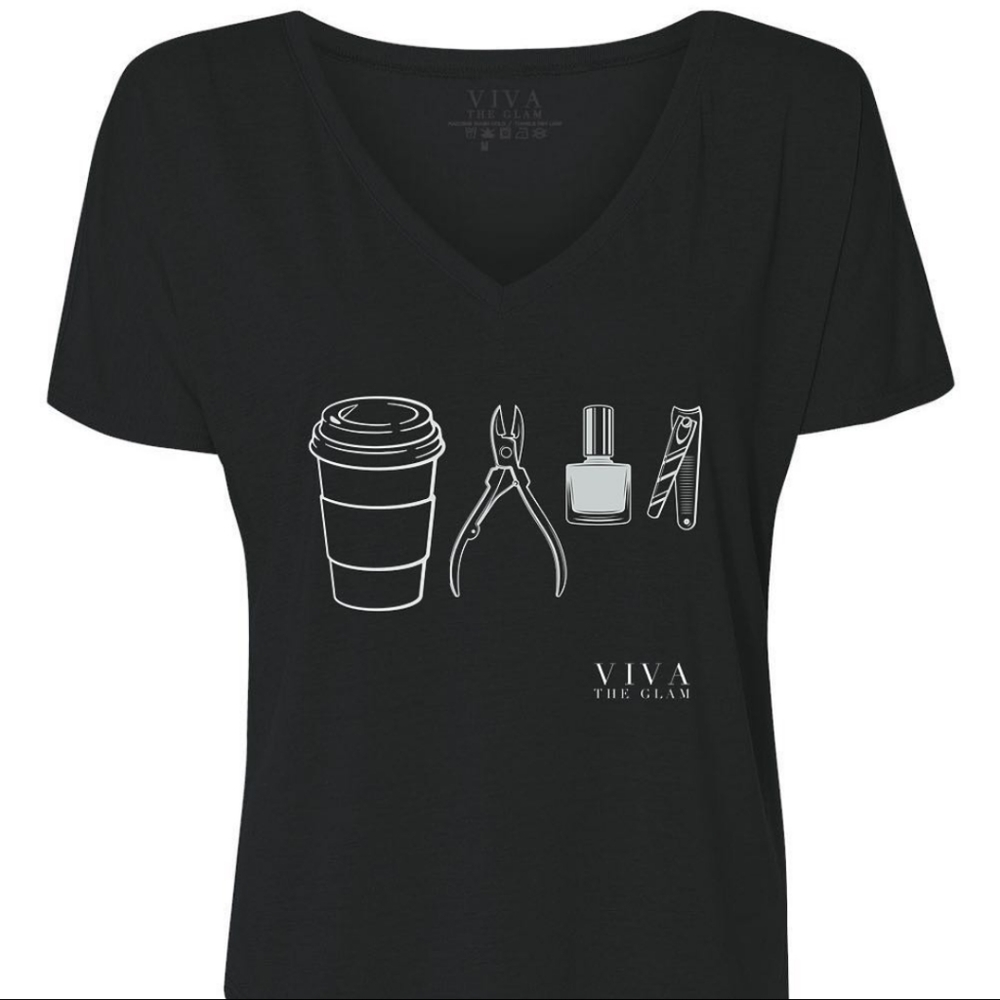 Coffee and nails slouchy vneck